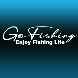 ★Go Fishing！手書き風文字カッティングステッカー Enjoy Fishing Life NO593