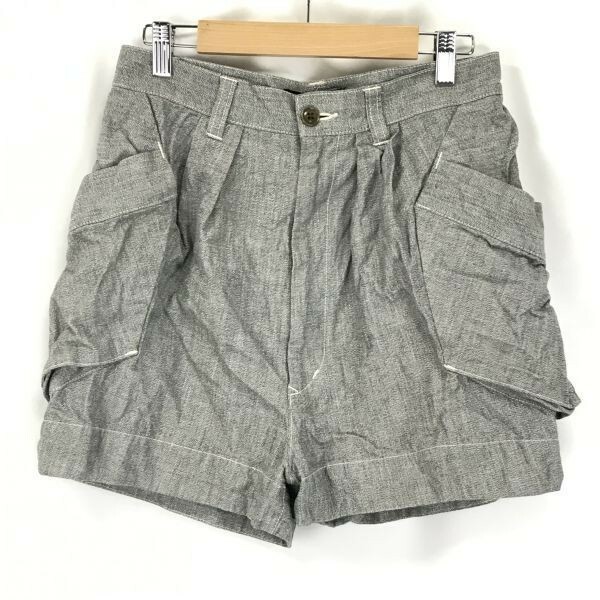 Made in Japan★ZUCCA★コットン/ショートパンツ【Women's size-S/グレー/Gray】Shorts◆BG981