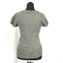 ENCHANTEMENT...?★カシミヤ/アンゴラ混/半袖セーター【Women's size-M/38/Gray/グレー/ボーダー】Tops/Shirts◆BH21_画像2