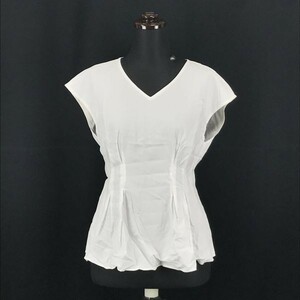 La TOTALITE/ La Totalite * sleeveless shirt / blouse [ lady's M/ white ]*BG375