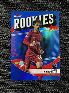 Fabio Carvalho 250枚限定 2022-23 Topps Finest UEFA Blue Refractor RC Rookie Liverpool リヴァプール