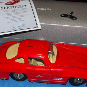 GERMANY MUSEUM MODEL メルクリン メルセデスベンツ300ＳＬGull Wing TIN TOY CLOCKWORK ブリキ シルバーアローの系譜 の画像3