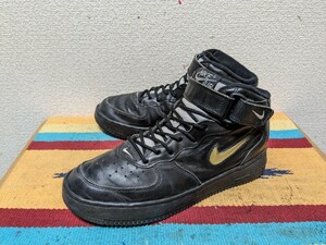 96年製！★ ビンテージ！　エア　フォース　1　mid SC jewel 黒×銀　超レアカラーモデル！　air force　検索 mid ダンク　VNTG オリジナル