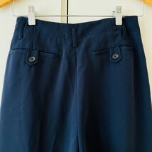 F9144cE UNITED ARROWS TOKYO ユナイテッドアローズトウキョウ スラックスパンツ ネイビー レディース サイズ34 (S位) ワイドパンツ 薄手_画像5