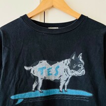 F9136cE The Endless Summer エンドレスサマー ロンT メンズ サイズM ブラック プリントTシャツ 長袖シャツ ブルドッグ BUHI 古着 黒_画像2