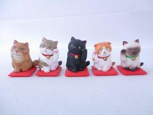 【中古品 同梱可】 フィギュア カプセルQミュージアム 佐藤邦雄の招福猫3 全5種セット 海洋堂