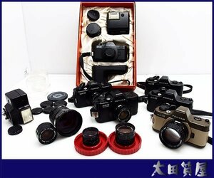 125)【PENTAX auto 110 / auto 110 SUPER/ おまとめセット】ボディ：６点/レンズ：４点 他 ストロボ ワインダー 等 アクセサリー付き