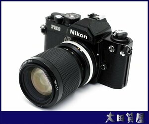 質屋出品☆Nikon NEW FM2 ブラックボディ Ai Zoo-NIKKOR 35-105㎜ 1：3.5～4.5 中古 通電 シャッター確認済み☆1円～売り切り