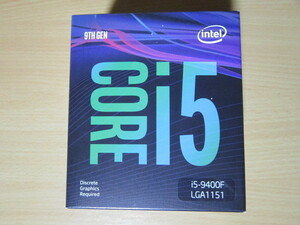 Intel Core i5-9400F （第9世代 6コア 6スレッド 9M キャッシュ 最大 4.10 GHz　対応ソケットLGA1151）　未開封品