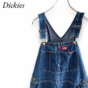 E1-18 ディッキーズ　w36 アメリカ古着　USA製 ワンポイントロゴ　ジーンズ　デニム　オーバーオール　１スタ　Dickies ビンテージ メンズ