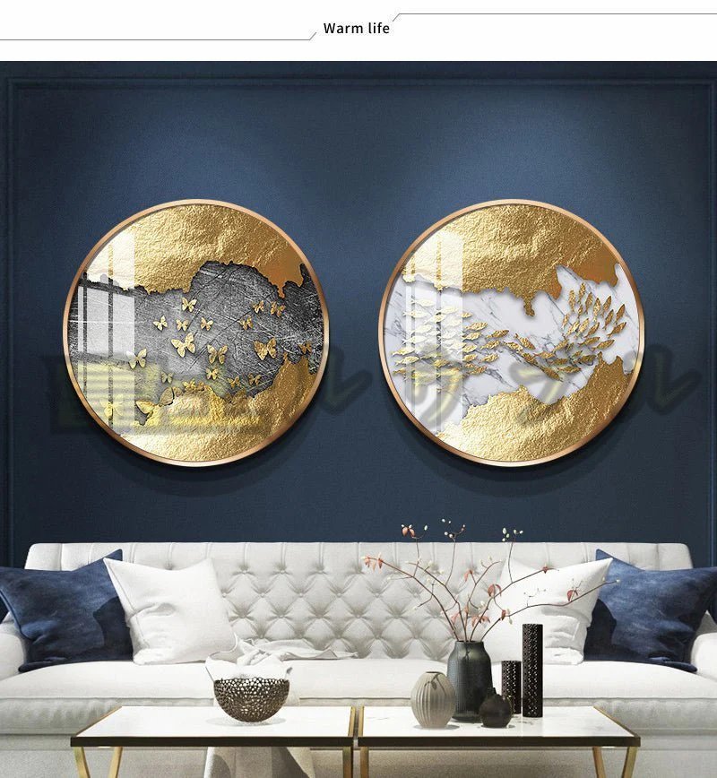 New Arrival☆ Luxury gold leaf art panel, stylish, cute, interior, wall hanging, art board, living room, gift, gold, Artwork, Painting, graphic