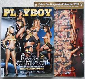 Playboy Magazine (German) January 2013 プレイメイトカレンダー付