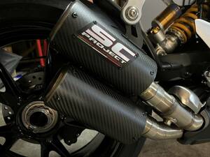 SC PROJECT cr-t TWINエグゾースト　TRIUMP SPEED TRIPLE 1200RS/RR　スリップオン　ブラック