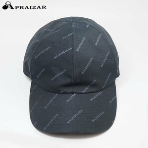 BALENCIAGA バレンシアガ ロゴ キャンバス キャップ 帽子 L 59 ブラック [59794]