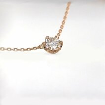 Ponte Vecchio ポンテヴェキオ K18ピンクゴールド 1粒ダイヤ0.18ct ネックレス [59892]_画像9