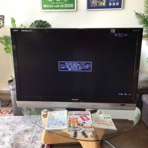 1513【動作確認済】SHARP シャープ AQUOS 液晶テレビ 46型 アクオス LC-46DS6 2009年製 リモコン 取説あり