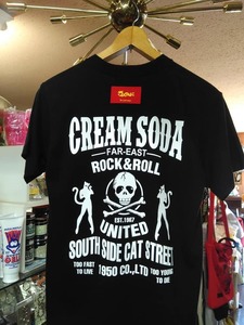 XLサイズクリームソーダ UNITED Tシャツ黒！検索CREAMSODAクリームソーダ立ちネコロカビリーキャロルピンクドラゴンブラックキャッツ