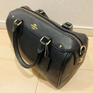 【美品】COACH コーチ ショルダーバッグ ハンドバッグ 2way F57521 サッチェル ミニベネット ネイビーの画像2