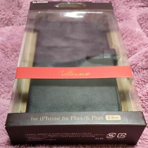 iPhone 6s Plus用 ソフトレザーカバー スナップ ブラック PM-A15LPLFDSNBK