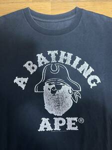 希少 a bathing ape bape パイレーツ Tシャツ 黒 古着 tee アメカジ エイプ ベイプ アベイシングエイプ nigo