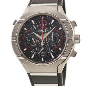 【3年保証】 ピアジェ POLO ポロ フォーティファイブ ウォッチ G0A35001 黒 赤 バー ラージデイト GMT 限定 自動巻き メンズ 腕時計