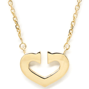  Cartier necklace C Heart pendant yellow gold K18YG 750 18K