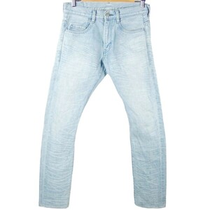 #LAD MUSICIAN Lad Musician / 2206-503 / сделано в Японии / мужской / индиго USED обработка тонкий Fit Denim брюки size 44