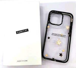 ★【在庫処分価格】CASETiFY インパクトケース iPhone 13 Pro New Year Winter Christmas Girl クリア ブラック ☆C12-108a