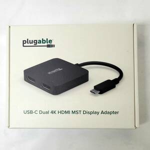 【在庫処分価格】Plugable USB-C デュアル HDMI 変換アダプタ MST 対応 2台の 4K 60Hz☆C12-056a