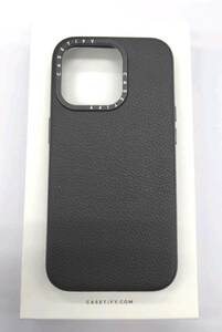 ★【在庫処分価格】CASETiFY レザー iPhone 15 Pro ケース　MagSafe に対応 　ジェットブラック　☆C12-099
