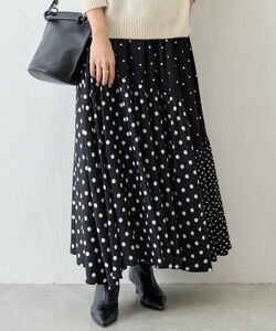 値下げ タグ付き新品★BEARDSLEY ビアズリー★ドットパッチワーク　ロングスカート