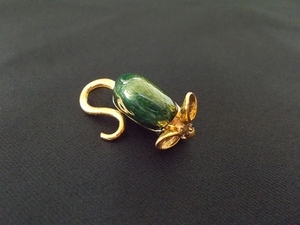 #anza Sonia Rykiel SONIARYKIEL brooch Gold green mouse lady's [662493]