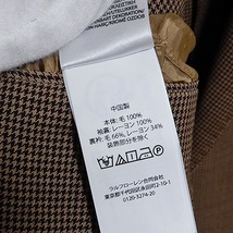 #anc ポロラルフローレン POLO RALPH LAUREN ジャケット 背抜き シングル S2B 千鳥格子 M 薄手 茶系 メンズ [849559]_画像5