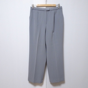 #anc Leilian Leilian pants 13+ gray slacks center Press stretch large size lady's [854762]