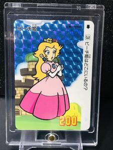 スーパーマリオワールド カードダス No.3 キラカード PPカード 初版 ピーチ姫 1991年製 Nintendo MARIO Prism card BANDAI ⑥