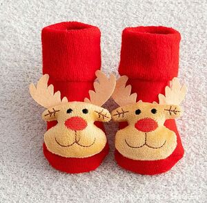 クリスマス 靴下 赤ちゃん 3D ソックス トナカイ サンタ クリスマスパーティ ぬいぐるみ オーナメント