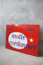 アンティーク　フランス　motte　cordonnier　ホーロー看板　プレート　店舗什器_画像1