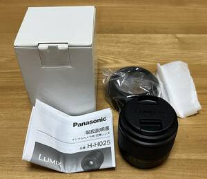 パナソニック PANASONIC LUMIX G 25mm/F1.7 ASPH. H-H025-K 中古