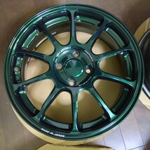 RAYS VOLK RACING　ZE40 4H PCD100 16インチ　レーシンググリーン　センターキャップ付き　4本セット_画像4