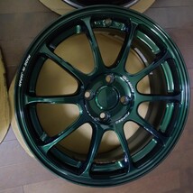 RAYS VOLK RACING　ZE40 4H PCD100 16インチ　レーシンググリーン　センターキャップ付き　4本セット_画像5