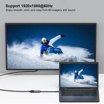 【新着商品】- HDMI アダプター [1080p DisplayPort (Full HD) @60Hz、アルミニウムシェル、ナ_画像5