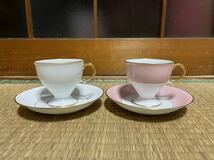 大倉陶園　OKURA カップ&ソーサー　2客セット　ペア コーヒーカップ ティーカップ　洋食器　金彩_画像1