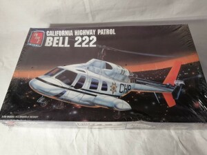 プラモデル　BELL 222 CALIFORNIA HIGHWAY PATROL 1/48 1991年 AMTアメリカ　店舗在庫品　未開封　ヘリコプター　プラモにめされて O164b1