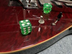 エレキギター ベース等 Vol tone ノブ 4個Set クリアグリーン ロカビリー 改造 Kustom Lowrider Custom カスタム 40s 50s 60s 70s 6,5Φ