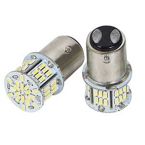 送料無料 2個セット 3014 1157 BAY15D S25 LEDバルブ 白色 ホワイト ブレーキランプ バックランプ 12V 54SMD 54連 ダブル 車 バイク C99