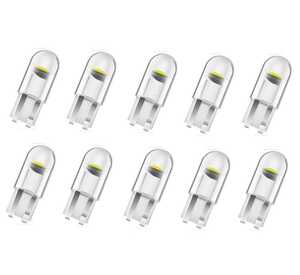 送料無料 T10 / T16 LED バルブ COB 12V 白 ホワイト ウェッジ球 10個 ルームランプ ナンバー灯 クリスタル C288