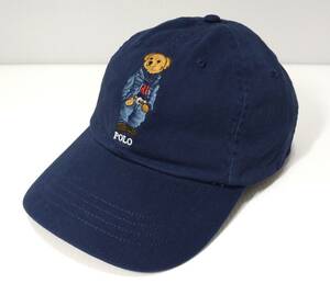 【新品・未使用】USA購入 POLO Ralph Lauren POLO BEAR CAP Navy ポロ ラルフローレン ポロベアー ベースボールキャップ デニムベアー