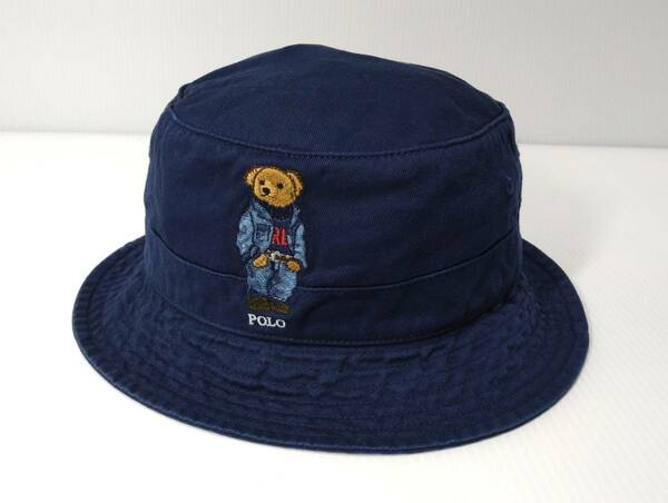 【新品・未使用】USA購入 POLO Ralph Lauren POLO BEAR Bucket Hat Navy ポロ ラルフローレン ポロベアー バケットハット