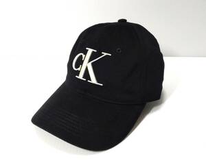 【新品・未使用】USA購入 Calvin Klein BASEBALL CAP BLACK カルバンクライン ベースボール キャップ コットン ブラック