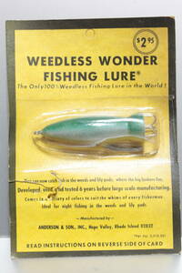 NIP Anderson & Son Inc Weedless Wonder Fishing Lure アンダーソン インク ウィードレス ワンダールアー B級ルアー